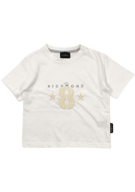 T-shirt bambino bianca in cotone JOHN RICHMOND | RBP25076TS/MABIANCO